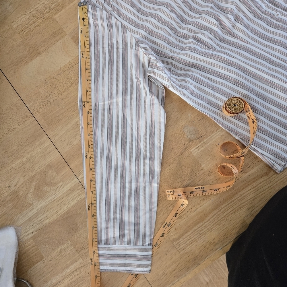 FDJ French Dressing 16 Striped Button Down Shirt Tailored Professional Classic - Picture 16 of 16